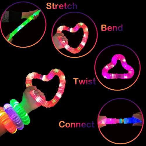 Halloween Light Up Party Favors for Kids 24PCS,Glow Stick Bracelet Necklace - Image 5