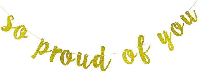 So Proud Of You Banner, Graduation Decorations, Graduation Party Supplies by Unknown
