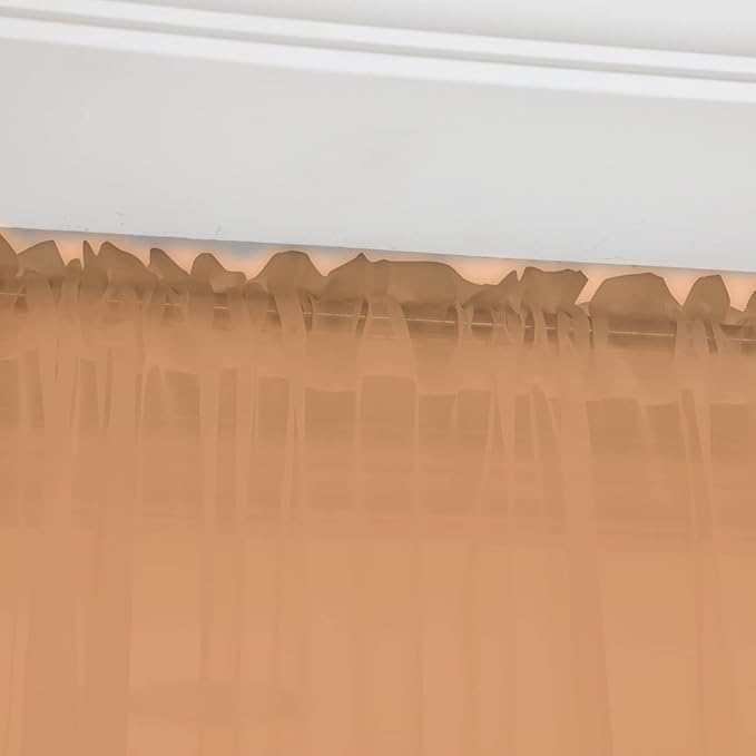 Window Brown Sheer Curtains 120 Inches Long 2 Panels Sheer Curtain Basic Rod Pocket Panel for Bedroom Children Living Room Yard Kitchen (Brown, 52" W x 120" L | 2 pcs)