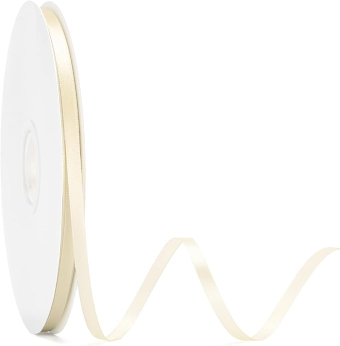 KINGLAKE Ivory Satin Ribbon by KINGLAKE