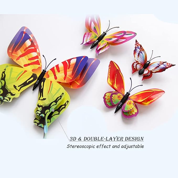 OPSEAM 3D Butterfly Wall Decor Butterfly Decorations Stickers - Image 4