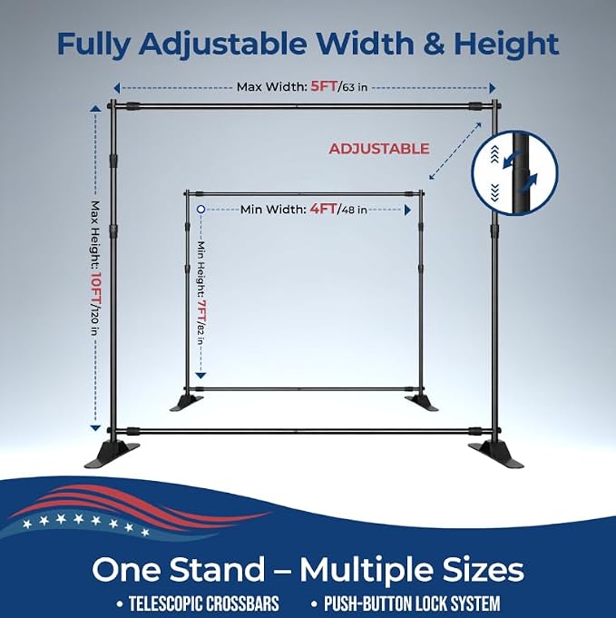 DC custom backdrop stand Choose heavy duty photo backdrop stand Made in USA | - Image 3