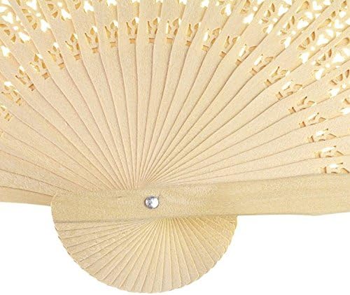 Sandalwood Hand Fans Set of 50 Folding Wedding Favor Gifts abanicos | Wooden - Image 5