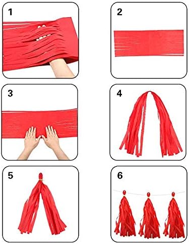 Tissue Paper Tassel DIY Hanging Paper Decorations Party Garland - Image 2
