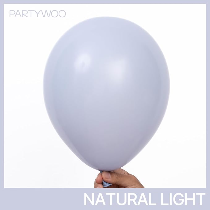PartyWoo Dusty Blue Balloons 50pcs Slate Blue Boho Neutral Color | 12 Inch - Image 2