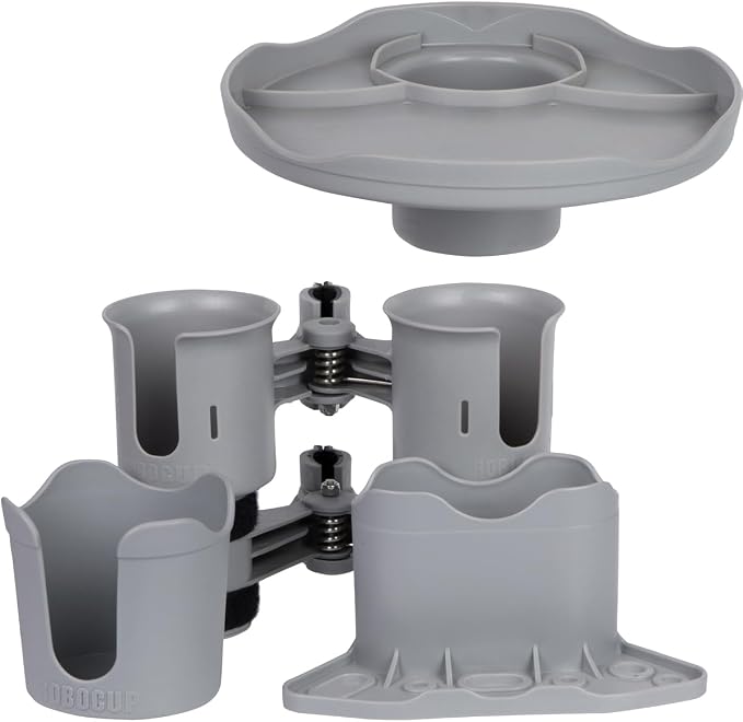 Patented Clamp On Boat Cup Holder |Multifunction Dual Drink Caddy - Image 6