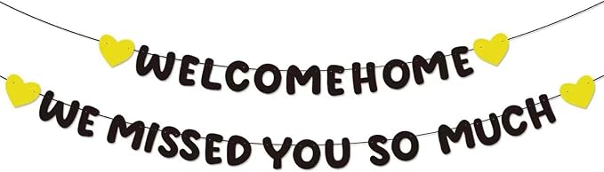 Welcome Home Banner and We Missed You So Much Banner by Unknown