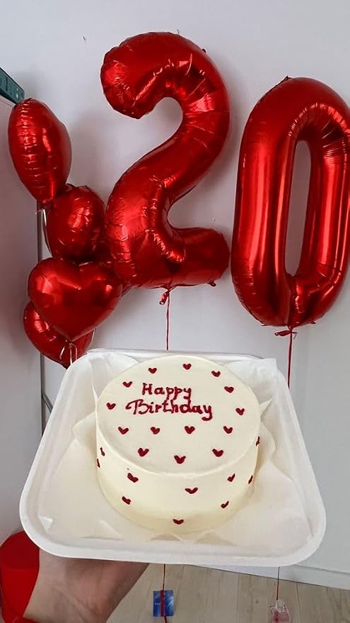 40 Inch Red Number 8 Balloon Birthday Party Decorations - Image 2