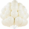 PartyWoo Beige Balloons 101pcs Cream Ivory White Color 12 Inch | Balloons by PartyWoo