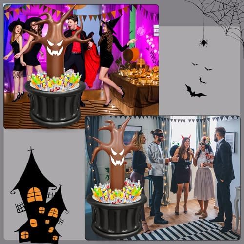 TURNMEON 100+ Cans Capacity 5Ft Halloween Inflatable Dead Tree Drink Cooler - Image 3