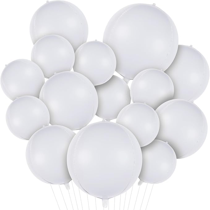 18 Pcs Foil Balloons Shiny Round Balloons Set Large Balloon Garland Arch - Image 6
