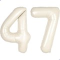 Cream White Number 47 74 Balloon by Unknown