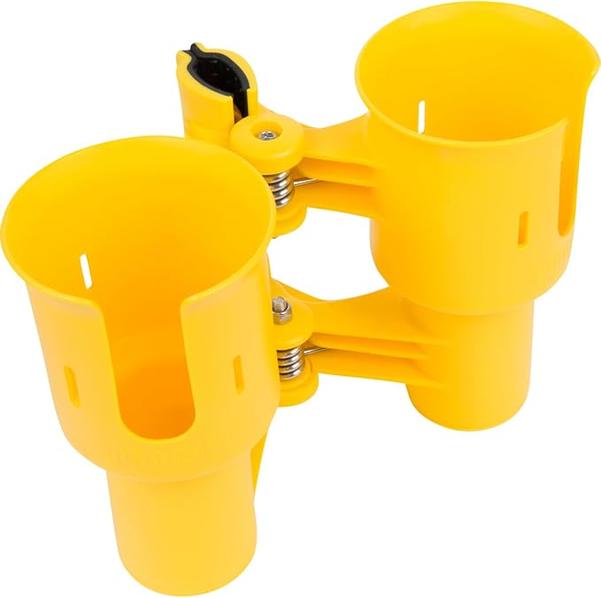 Patented Clamp On Boat Cup Holder |Multifunction Dual Drink Caddy - Image 2