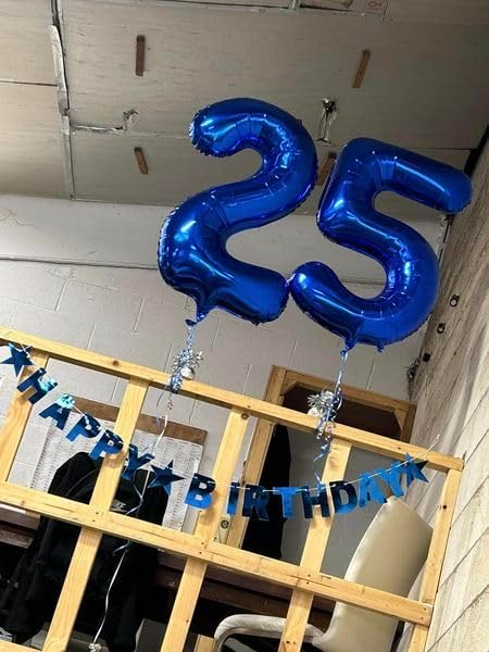 Navy Blue Number 25 Balloon 40 Inch - Image 4