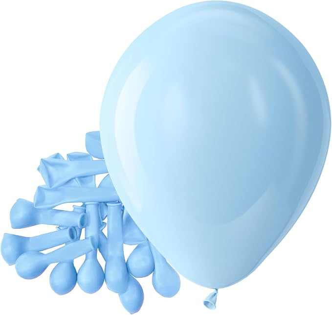 Bezente Pastel Blue Latex Matte Party Balloons 150 Pack 5 inch Small | Light by Bezente