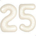 Cream White Number 25 52 Balloon by Unknown