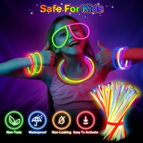 SpringFlower Ultra Bright Glow Sticks, 600Pcs, Glow Sticks Bracelets For Kids Party Favors, Glow in The Dark Party Supplies, Glow Decorations, Neon Party Favors Glow Party, Birthday, Wedding - Image 4