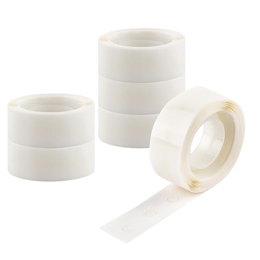 Briartw 1800 Pcs 1/8in Clear Mini Glue Point Dots, 6 Roll Double Sided by Briartw