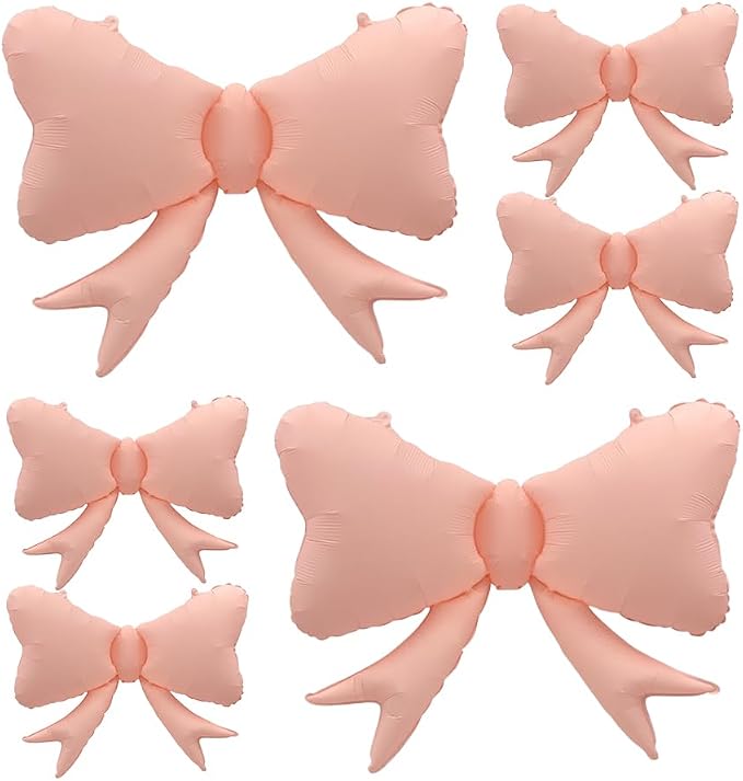4pcs Jumbo Oversized Ribbon Balloons Coquette Bow Balloons Bow Party Coquette by Unknown