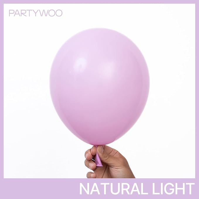 PartyWoo Baby Pink Balloons 50pcs Pastel Light Pale Pink Color | 12 Inch - Image 2