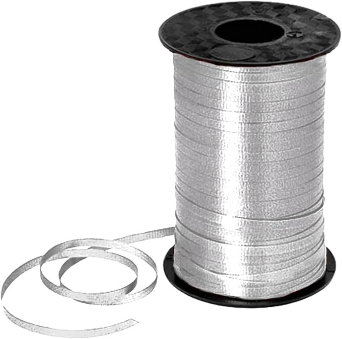 PMU 500 Yards x 3/16in Silver Crimped Curling Ribbon String by PMU