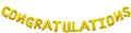 16 Inches Congratulations Balloons Hanging Banner Decorations, Foil Mylar by Tedercle