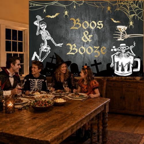 MEHOFOND 7x5ft Halloween Backdrop Boos Party Decorations Banner - Image 2