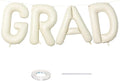 40 Inch Beige GRAD Balloons for Graduation Party Decorations, Large Cream White by Lingqiang