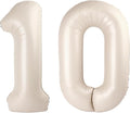 Cream White 40 Inch 10 100 Number Balloons, 10 100 Decorations by Upgesy
