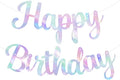 Iridescent Happy Birthday Banner by PatiCool