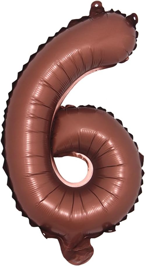 Chocolate Color Letter Number Foil balloons 1pc 16inch Alphabet Digital by RUIANSI