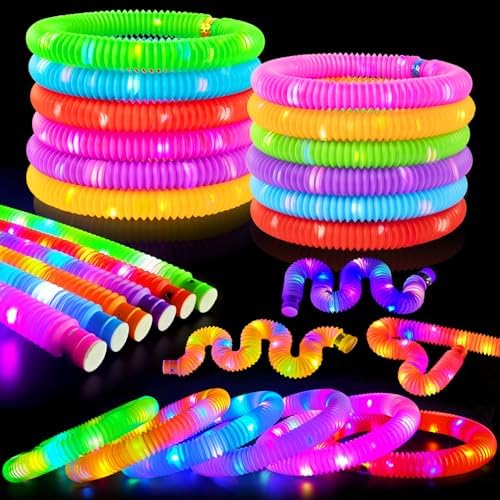 Bulk Glow Sticks Halloween Party Favors 96 PCS,Light up Pop Tubes for Kids by Kannove
