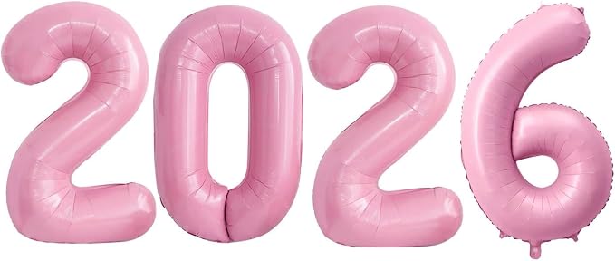 2026 Foil Number Balloons for 2026 New Year Eve Festival Party Supplies by GOER