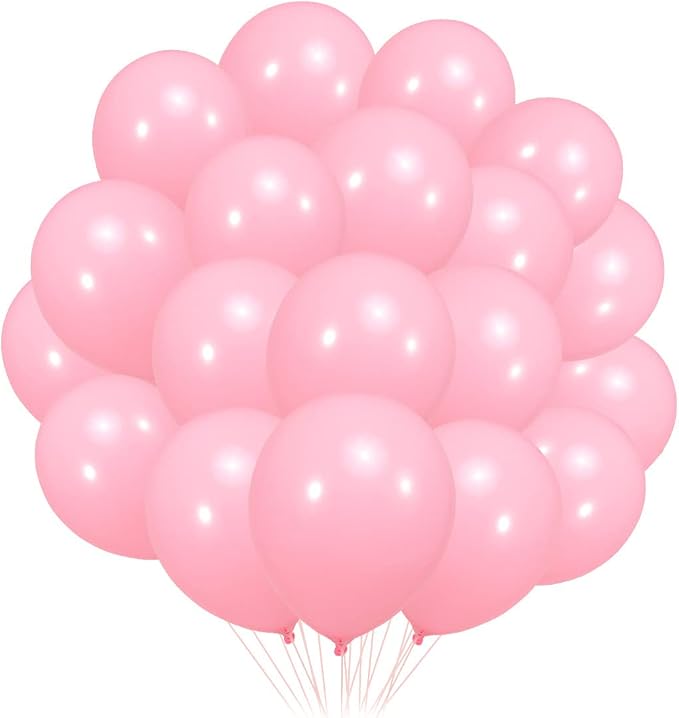 300 Pack Light Pink Balloons 12 inch Pink Latex Party Balloon Bulk by ZWZLIULIAN