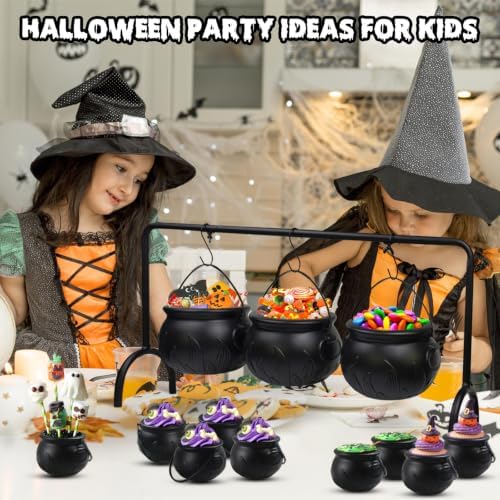 CESOF 12 Pcs Cauldron Halloween Party Decorations Witches Cauldron Bowls - Image 6