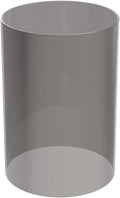 Electroplated Glass Hurricane Mirror Effect Cylinder Candle Holder Bottomless Glass Sleeve Lamp Shade Replacement (Grey,3.5X6)