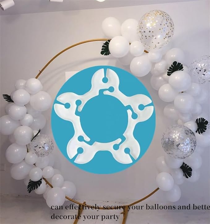 XMHBG 100 Pcs Balloon Rings, Balloon Arch Clips & Connectors – Reusable - Image 8