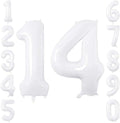 White Number 14 Balloon 40 Inch, Large Matte White 1 and 4 Foil Balloons Set by Unknown