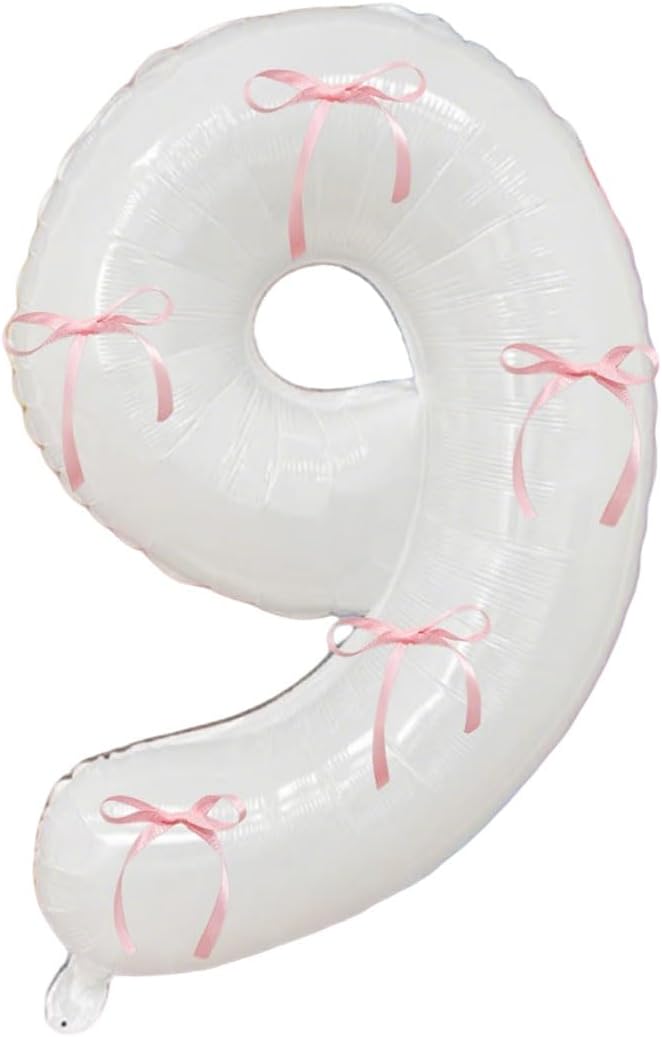 32 Inch White Number Foil Balloon by Tsangbaby