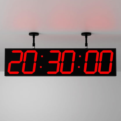 28.4‘’ Digital Clock with Large Display,Hanging Clock with Clearly Visible Large Digital Double-Sided Display,Multi-Function Led Clock with Temperature and Calendar Display (Red)