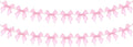 2pcs Pink Bow Garland Banner by Haptda