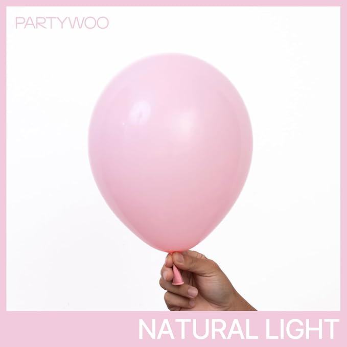 PartyWoo Light Pink Balloons 50pcs Pastel Pale Baby Pink Color | 12 Inch - Image 2