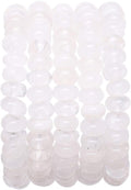 Natural White Quartz Crystal Stone Rondelle 5x8mm Loose Semi Gemstone Beads for Jewelry Making 38cm