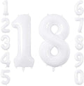 White Number 18 Balloon 40 Inch, Large White Foil Balloons by Unknown