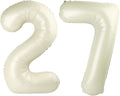 Number 27 Balloons 40 Inch for 27 72 Birthday Party Decoration, Cream White | by Mluchee