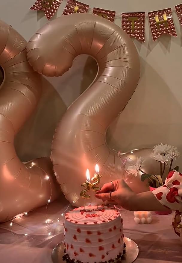 Big 40 Inch Light Brown 2 Number Balloon Birthday Decoration, 2026 Light Brown - Image 5