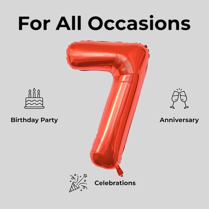 YPSelected 32 Inch Large Foil Helium Number Balloon Birthday Wedding Party 0-9 - Image 5