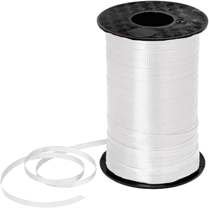 PMU 500 Yards x 3/16in White Crimped Curling Ribbon String by PMU