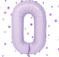 40 Inch Purple Number Balloons Light Purple 0 Balloon Matte Purple Birthday by Yeodong
