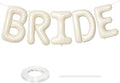 40 Inch Beige BRIDE Balloons, Huge Cream White Sand Bride Letter Aluminum Foil by BSRESIN